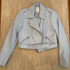 Zara faux leather blazer